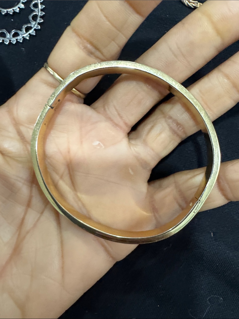 Classic Gold-Tone Hinged Bangle Bracelet - Women Jewelry